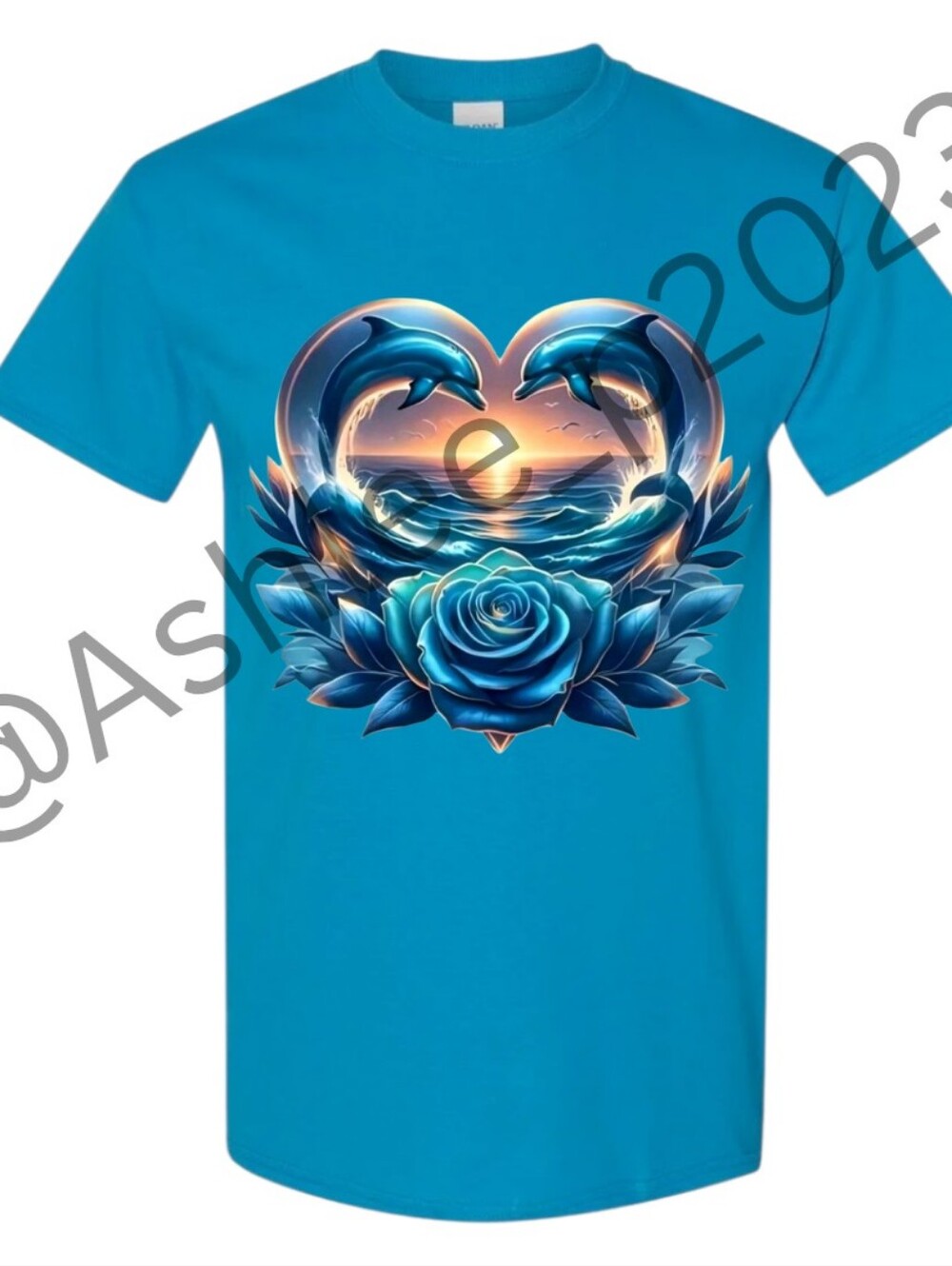 Dolphin Sunset Unisex Short Sleeve Graphic Shirt